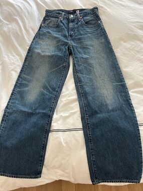Levi's Blue Tab Drop Barrel Jeans 25x31 Japan made